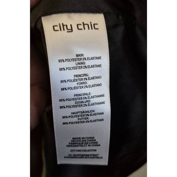 City Chic Black Rock Royalty Double Breasted Gold Tone Buttons Blazer Sz 18 NWT - Picture 8 of 8